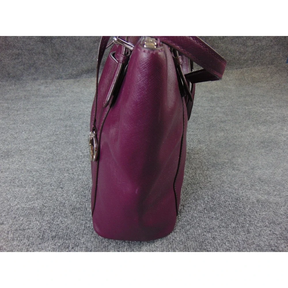 Michael‎ Kors Jet Set Tote Bag Saffiano Leather Plum Purple Zipper Closure MK